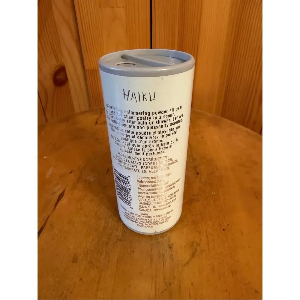 Avon Original Haiku Talc Shimmering Body Powder 1.6 oz New Old Stock (7576)